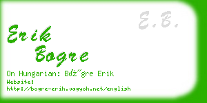 erik bogre business card